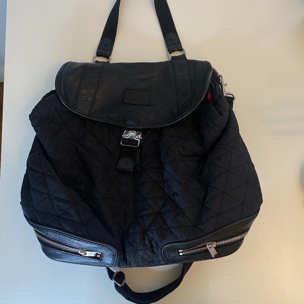 Yohji Yamamoto Y-3 Quilted Backpack with Red Lining